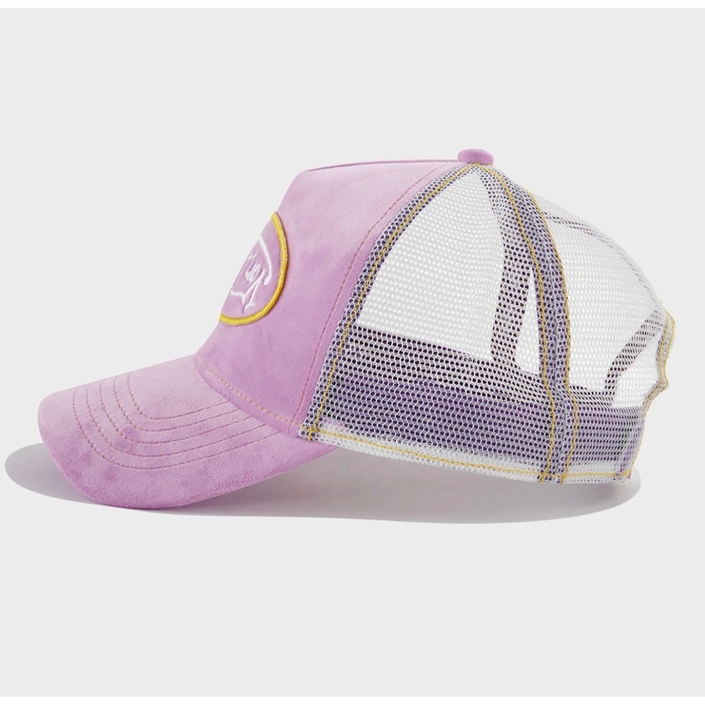 NEW Von Dutch Grape Light‎ Purple Velvet white Mesh Trucker SnapBack Unisex hat - Picture 2 of 8